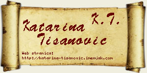 Katarina Tišanović vizit kartica